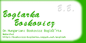 boglarka boskovicz business card